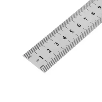 Линейка металлическая, 50 см, серебристая