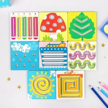 Линейки-трафареты «Солнечная полянка», размер трафарета: 10 × 10 см