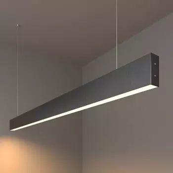 Линейный светодиодный подвесной односторонний светильник Elektrostandard, Grand, 1280х35х80 мм, 25Вт, 1200Лм, 3000К, цвет чёрный