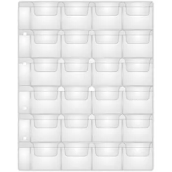 Лист для монет, формат Оптима, 200 х 250 мм, на 24 ячейки 45 х 40 мм