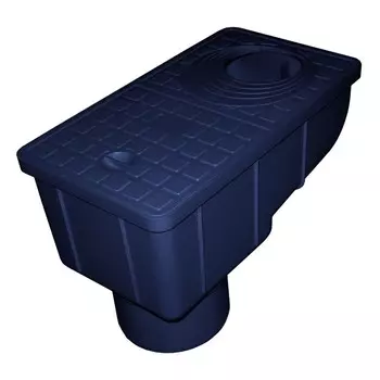 Ливнеприемник кровельный с вертикальным патрубком AQUASTOK черный