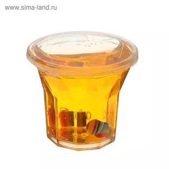 Лизун «Стаканчик», внутри сердечки, цвета МИКС