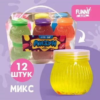 Лизун - слайм в баночке, МИКС