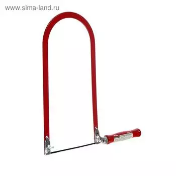 Лобзик ручной школьный "КУРС" 41030, 125х275 мм, инструментальная сталь, деревянная рукоятка