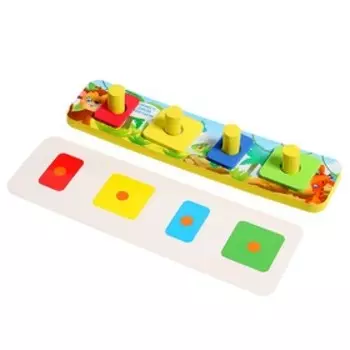 Логическая пирамидка «Цвета и формы», материал EVA, по методике Монтессори