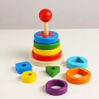 Логическая пирамидка "Сказка" 9х9х21 см