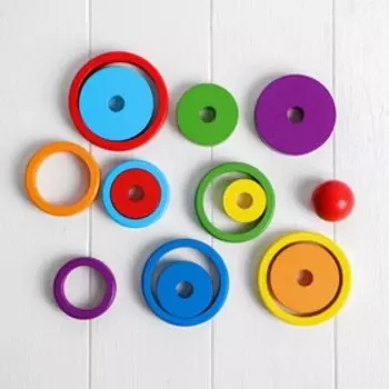 Пирамидка логическая «Сказка», высота 15 см