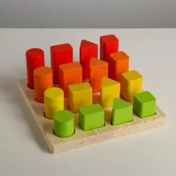 Логический игровой набор «Сортер - вкладыш. Геометрия», 17 деталей