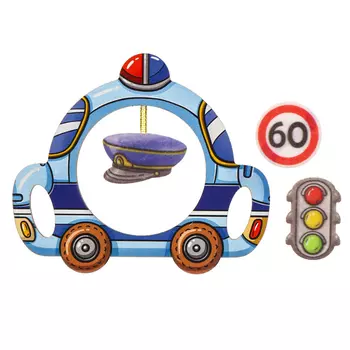 Аэробол. Дыхательный тренажёр детский «Полиция», логопедическая игра