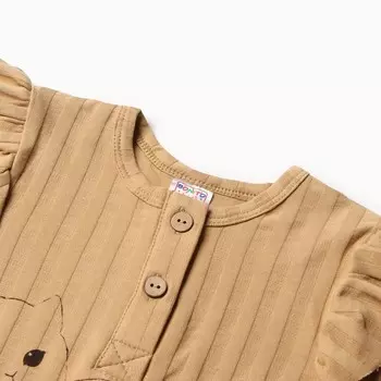 Лонгслив детский, цвет бежевый, рост 80 см