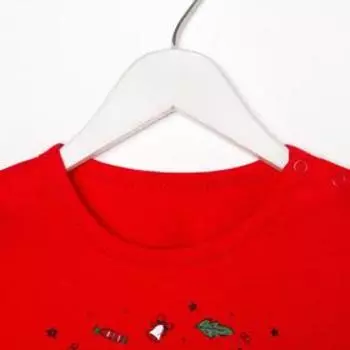 Лонгслив детский, цвет красный, рост 68 см