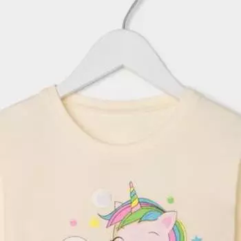 Лонгслив детский, цвет молочный, рост 104 см