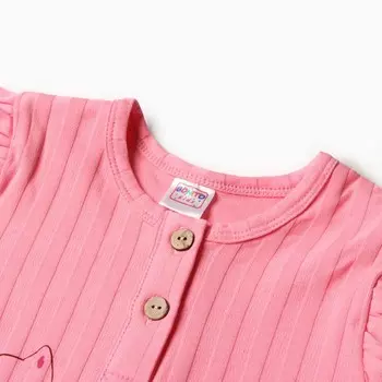 Лонгслив детский, цвет светло-розовый, рост 80 см