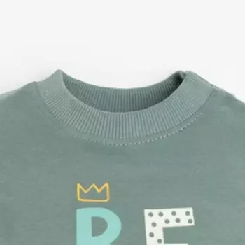 Лонгслив детский, цвет зелёный, рост 68 см