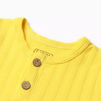 Лонгслив детский, цвет жёлтый, рост 80 см