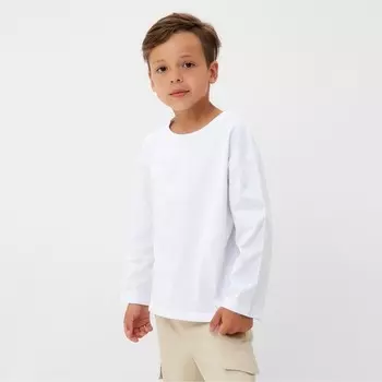 Лонгслив детский KAFTAN, размер 30 (98-104 см), белый