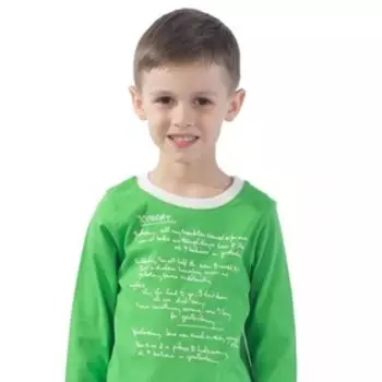 Лонгслив детский, рост 116 см., цвет зеленый