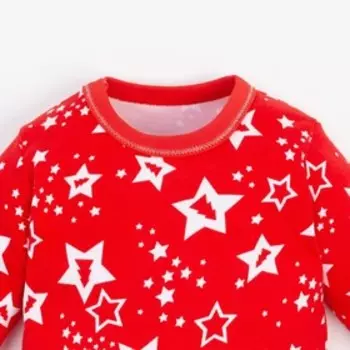 Лонгслив детский Звёзды, цвет красный, рост 68 см