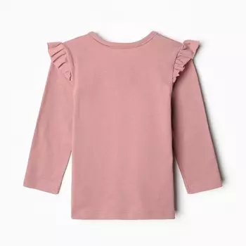 Лонгслив для девочек, цвет пудра, рост 92 см