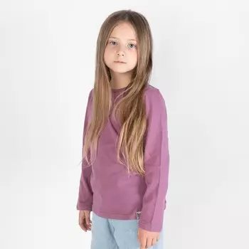 Лонгслив для девочки Basic, рост 134 см, цвет темно-сиреневый
