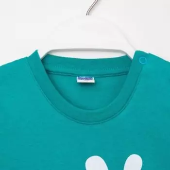 Лонгслив для девочки, цвет бирюзовый, рост 104 см