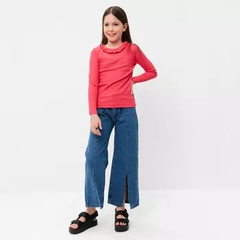 Лонгслив для девочки, цвет фуксия, рост 128 см