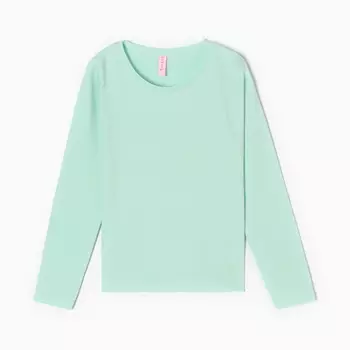 Лонгслив для девочки, цвет мята, рост 134 см