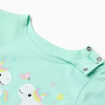 Лонгслив для девочки, цвет мята, рост 74 см