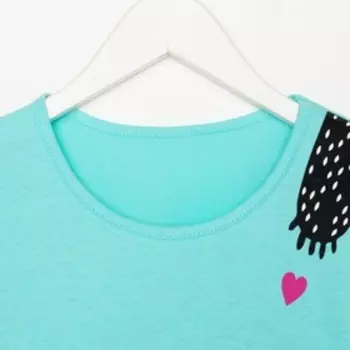 Лонгслив для девочки, цвет мятный, рост 104