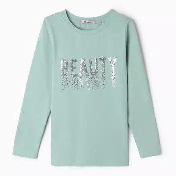 Лонгслив для девочки, цвет оливковый, рост 134 см