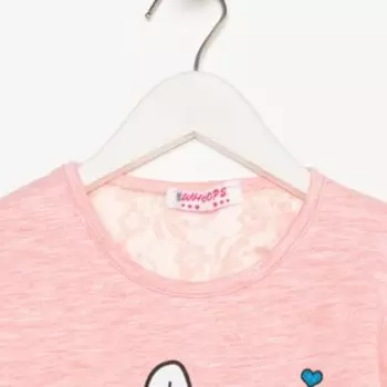 Лонгслив для девочки, цвет розовый меланж, рост 104