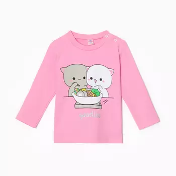 Лонгслив для девочки, цвет розовый, рост 104 см