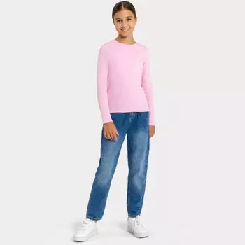 Лонгслив для девочки, цвет розовый, рост 110-116 см