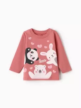 Лонгслив для девочки, рост 74 см, розовый