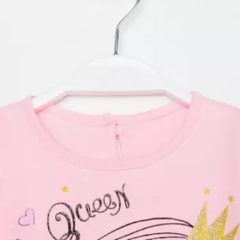 Лонгслив для девочки, цвет розовый, рост 80