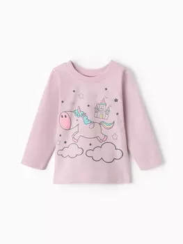 Лонгслив для девочки, рост 92 см, сиреневый