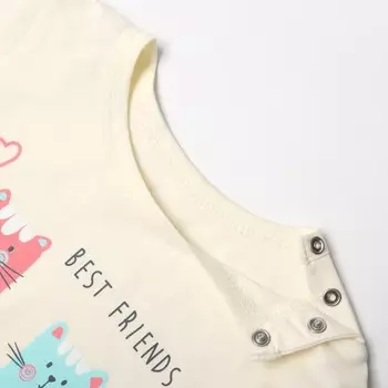 Лонгслив для девочки, цвет светло-бежевый, рост 74 см