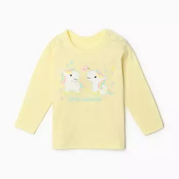 Лонгслив для девочки, цвет жёлтый, рост 68 см