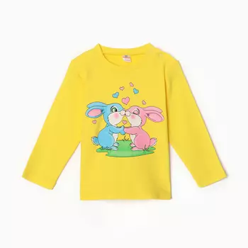 Лонгслив для девочки, цвет жёлтый, рост 92 см