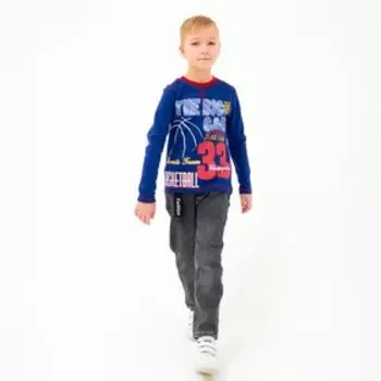 Лонгслив для мальчика, цвет электрик, The big, рост 140 см