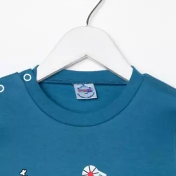 Лонгслив для мальчика, цвет джинс, рост 86 см