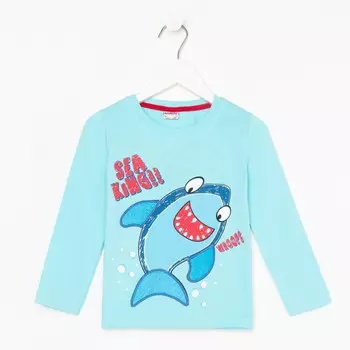 Лонгслив для мальчика, рост 80, голубой