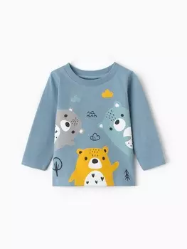 Лонгслив для мальчика, цвет индиго, рост 80 см