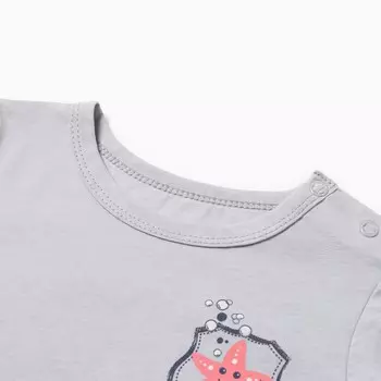 Лонгслив для мальчика, цвет серый, рост 98 см