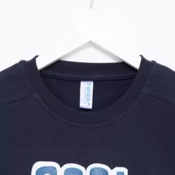 Лонгслив для мальчика, цвет тёмно-синий, рост 110 см