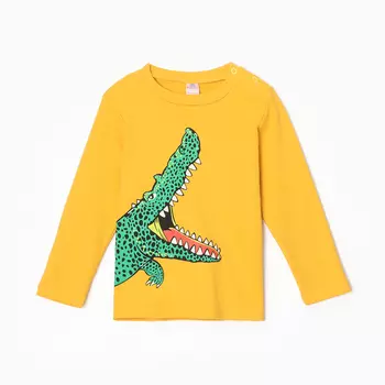 Лонгслив для мальчика, цвет тёмно-жёлтый, рост 104 см