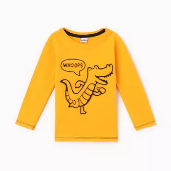 Лонгслив для мальчика, цвет жёлтый, рост 104 см