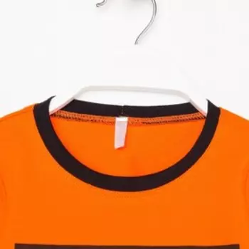 Лонгслив для мальчика Future, цвет черный/оранжевый, рост 110 см