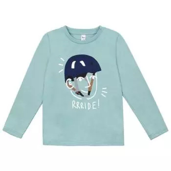 Лонгслив для мальчика, рост 122 см, цвет бирюзовый