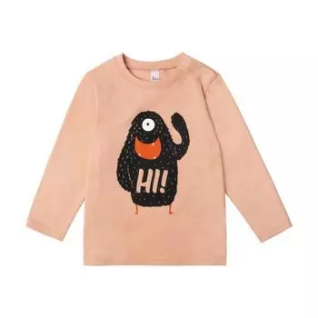 Лонгслив для мальчика, рост 80 см, цвет бежевый